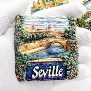Imán de Resina 3D para Refrigerador con Diseño del Palacio de la <span class=keywords><strong>Alhambra</strong></span> de <span class=keywords><strong>Sevilla</strong></span>, España, Recuerdo Turístico Europeo - Product Image 2