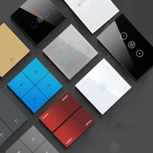 KLASS sakelar Pintar 1/2/3/4 Gang untuk kontrol aplikasi Tuya lampu indikator sentuh <span class=keywords><strong>NFC</strong></span> 1/240V 0.5m sakelar WiFi rumah tangga Swoosh 1 2 - Product Image 4