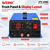 Alimentation électrique CC réglable 120V 16.5A 2000W, sortie haute puissance, protection contre les surtensions, unité d'alimentation de laboratoire pour tests sur poste de travail