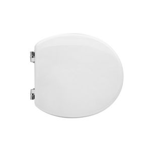 Siège de toilette pour WC Dolomite Asilo Shape 2, blanc, charnières à boucle, longueur 53 cm - Product Image 1