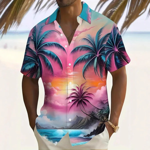 Camisa Hawaiana para Hombre, Manga Corta, Estilo Playero, Estampado de Palmeras y Loros, Ropa Casual para Adolescentes, Tallas XS, S, M, L, XL, 2XL, 3XL, 4XL - Product Image 3