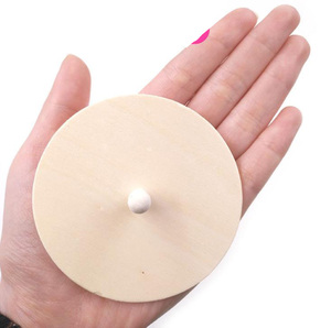 Vente chaude bricolage mini toupies en bois pour enfants projets d'art et d'artisanat - Product Image 5