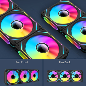 3-Pack Prism PLUS ARGB Fãs de PC Modular Intertravamento sem ferramentas 5V ADD-RGB Infinity Mirror PWM Controle Inteligente para PC Gaming Case - Product Image 4