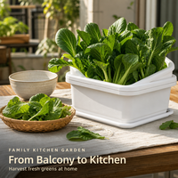 Jardinière autoportante carrée en plastique recyclé épaissi et respirant pour balcon, idéale pour la culture de légumes