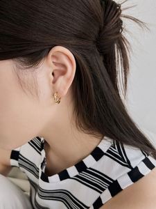 Dylam New Minimalist Design S925 Silver Rhodium 18K Gold Plated Tiny <b>Infinity</b> Symbol Clio on <b>Earrings</b> for Women - Product Image 5