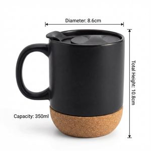 Wholesale Custom Logo <b>Ceramic</b> <b>Mug</b> with Cork Bottom Leak-Proof Lid 350ml Matte OEM/ODM Factory Price Fast Delivery Cups - Product Image 4