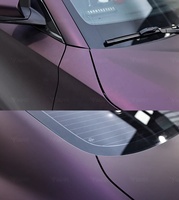 Vente de liquidation B2B, film de protection de carrosserie pour voiture ultra mat 55 pieds, violet magique à noir, vinyle PVC anti-rayures, film de changement de couleur pour automobile