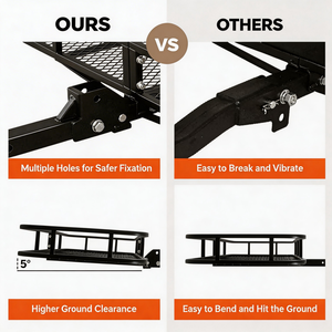 Panier de transport arrière pliable robuste pour porte-bagages de remorque d'attelage pour <span class=keywords><strong>voiture</strong></span> - Product Image 5