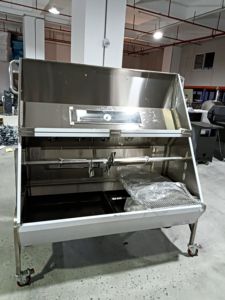 Stainless Steel <strong>BBQ</strong> <strong>Gas</strong> <strong>and</strong> <strong>Charcoal</strong> Grill for Roasting Pig Camping Portable <strong>Gas</strong> <strong>BBQ</strong> Grill With a Lid <strong>and</strong> a Thermometer - Product Image 4