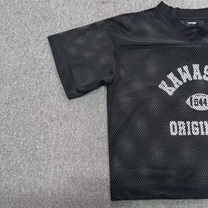 Sublimation personnalisée Col côtelé Jersey 180gsm Noir Sports Wave Label Jersey Big Mesh Séchage rapide Casual Jersey - Product Image 2