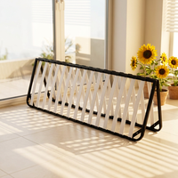 Base de lit plateforme extensible en cuivre et bois de manguier, support de matelas durable et écologique, vente en gros directe usine