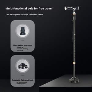 Anti-Rutsch-Fraktur aus Aluminium legierung Medical CRUTCH CANE Vierbeiniger verstellbarer Teleskop-Gehstock <span class=keywords><strong>DR</strong></span>.ROOS-Modell für alte Männer - Product Image 4