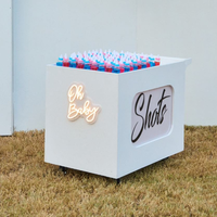 Chariot portable personnalisé pour verres à shot, avec éclairage RGB, pour discothèque, en métal