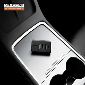 Accessori di ricarica estesa per Auto 4 In 1 vano portaoggetti USB Hub Station caricabatteria porta di ricarica estesa per Tesla modello 3 Y 21-23