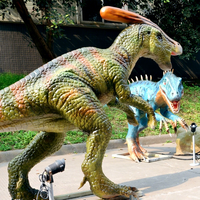 Modèle de dinosaure animatronique réaliste en silicone Cetnology pour attraction publique intérieure