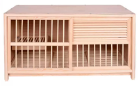 Cage à oiseaux naturelle en bois massif rectangulaire pour animaux de compagnie, chat, chien, famille, cage à pigeons, cage de reproduction, boîte en bois