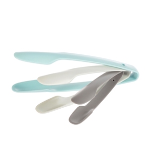 Pack Of 3 Polypropylene <b>Tongs</b> Light Grey And Light Blue Cooking Tool Set - Product Image 1