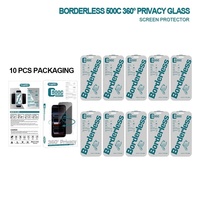 Pelindung Layar Kaca Tempered Privasi 360 Derajat 500C 0.55mm Tanpa Bingkai Full Glue Anti-Spy untuk 18 Pro Max