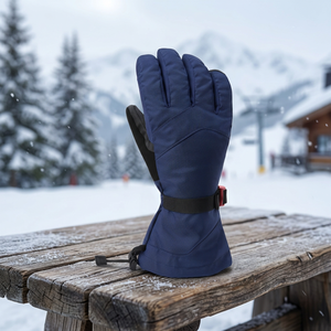 Guantes de esquí de poliéster con dedos separados, impermeables, aislados, para snowboard, deportes de nieve, con cierre de gancho y bucle, protección para manos al aire libre - Product Image 3