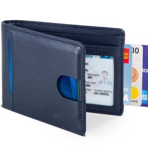 For Boshiho New Arrival Slim <b>RFID</b> <b>Blocking</b> Leather <b>Wallet</b> for Men Retro Vintage Minimalist Bifold Design Front Pocket Anti-Theft - Product Image 5