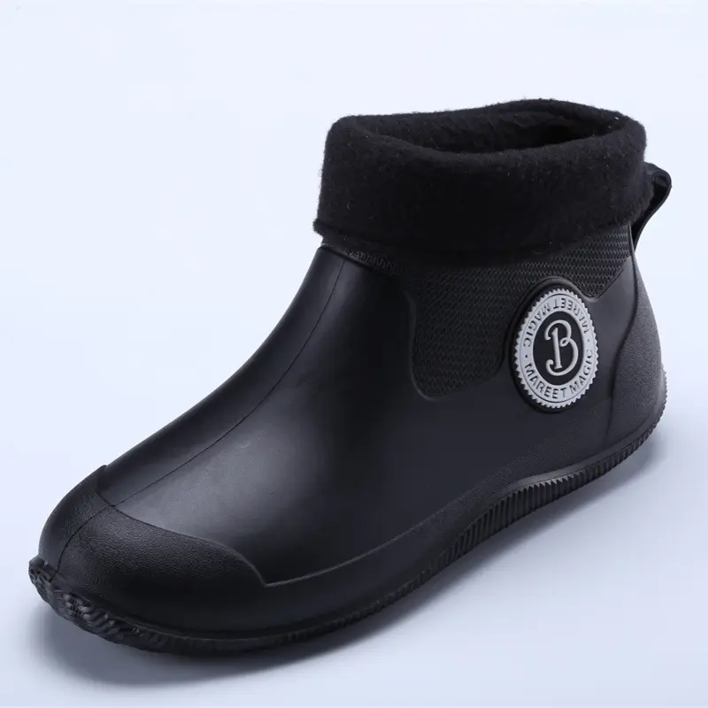 2022 Fashion Men'S Rain Shoes Low Barrel Anti-Skid fur amazon Water Shoes Car Washing Fishing Kitchen Rain Boots