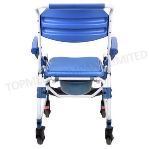 Chaise de douche mobile avec roulettes, chaise de toilette pour personnes handicapées - Product Image 4