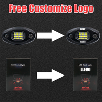 LLevo Free Custom logo Led Rock Lights Pure White Rock Light Pods Offrooad Truck Atv Utv Underglow Light Kits