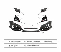 Kit Carrosserie Style Yofer – Pare-chocs Avant et Arrière, Jupes Latérales pour Honda Accord 10ème Génération 2018 2019 2020 2021 2022 – Ajustement OEM en Plastique PP