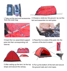 Vendita diretta della fabbrica di prodotti per esterni <span class=keywords><strong>campeggio</strong></span> in <span class=keywords><strong>montagna</strong></span> doppia uscita monostrato coppia tenda da viaggio - Product Image 6