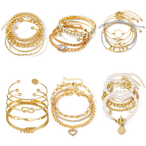 Pulseras Unisex de Acero Inoxidable con Doble Capa de Flor y Corazón, Chapadas en Titanio, Estilo Vintage <span class=keywords><strong>Rebecca</strong></span>, Venta al por Mayor - Product Image 1