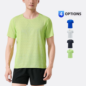 เสื้อยืดดรายฟิตแบบกำหนดเอง เสื้อผ้ากีฬา โพลีเอสเตอร์ 100% ยืดหยุ่น เสื้อยืดออกกำลังกาย เสื้อยืดเปล่าสำหรับผู้ชาย เสื้อกีฬา - Product Image 1
