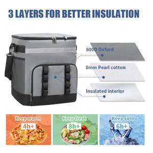 Bolsa Térmica Plegable con Ruedas de 35L, Impermeable, Aislada, con Asa, de Gran Capacidad, para Playa y Camping - Product Image 3