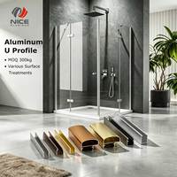 Profilé en U en aluminium série 6000 personnalisé OEM/ODM avec joint d'étanchéité et finition anodisée pour quincaillerie décorative