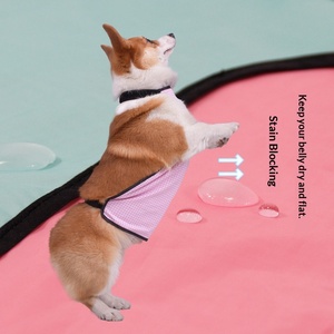 पालतू कार्टून कुत्ते बेलबैंड कोजी गोल्डन रिट्रीवर वाटरप्रूफ पॉलिएस्टर कपास समायोज्य लोचदार बारिश दिन पालतू बीब बड़े कपड़े - Product Image 3