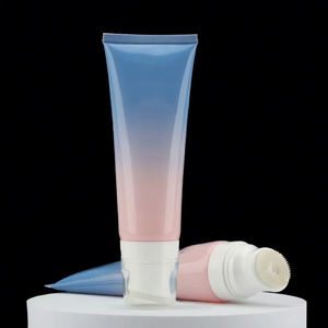 Tube cosmétique vide personnalisable de 15g avec tête de brosse en silicone et capuchon en acrylique, emballage souple pour soins de la peau, vente en gros - Product Image 5