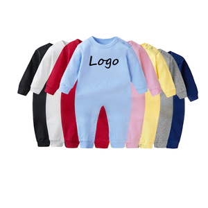 Mono de Manga Larga para Bebés, Niños y Niñas, 100% Algodón, Colores Sólidos, Suave y Cómodo, Cierre con Botones a Presión, Ropa para Escalar, Primavera - Product Image 1