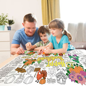 Nappe de peinture DIY pour enfants - Toile de coloriage lavable et non toxique pour les <span class=keywords><strong>vacances</strong></span>, les fêtes et les activités familiales - Product Image 2