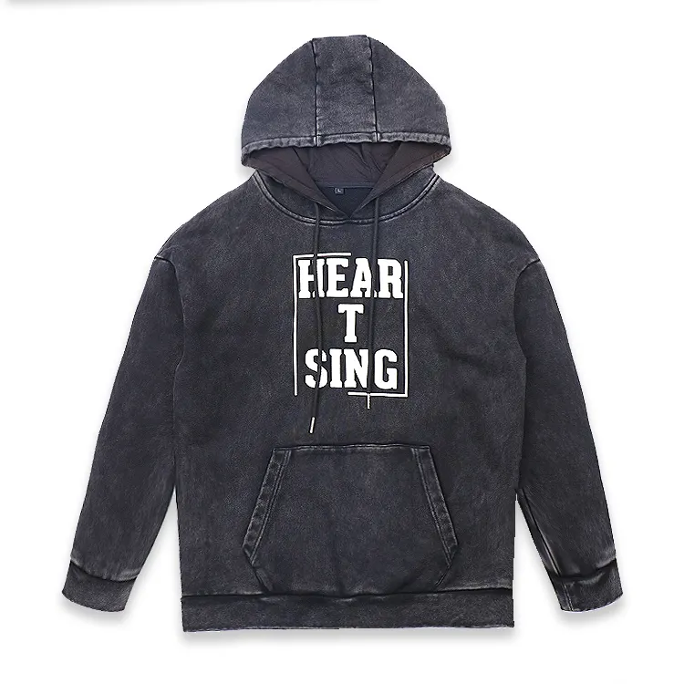 designer clothes men black wholesale custom 3d logo puff print heavyweight oversized hoodie 500 gsm fabric hoodie