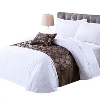 Parure de lit quatre pièces en satin de coton pur, housses de couette antibactériennes et draps pour hôtels cinq étoiles et maisons d'hôtes