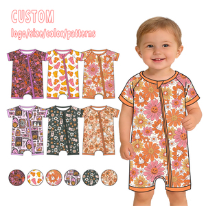 Pagliaccetti Estivi in Bambù con Cerniera e Stampa Halloween Personalizzata per <span class=keywords><strong>Neonati</strong></span>, Stile Popolare, Produzione Diretta, Basso MOQ - Product Image 1