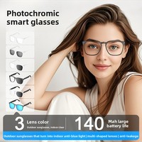 Lunettes de soleil intelligentes à commande vocale avec caméra, résistantes à l'eau, support de cadre, appels vidéo HD, conversation multilingue