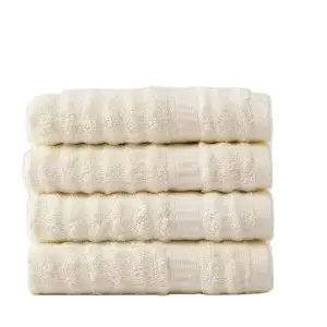 土耳其竹毛巾-100% 棉，柔软的毛绒吸收剂，600 GSM，酒店高级毛巾，Spa，浴室，34x76cm，白色