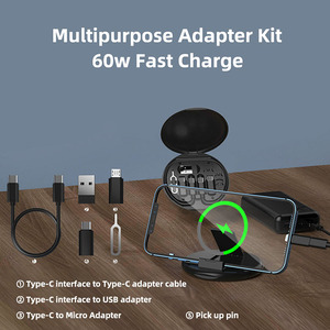 Kit Adattatore da Viaggio Multifunzione 6 <span class=keywords><strong>in</strong></span> 1 con Cavo di Ricarica <span class=keywords><strong>USB</strong></span> <span class=keywords><strong>in</strong></span> Scatola Circolare - Product Image 2