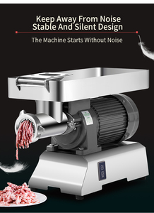 Picadora de Carne Comercial Eléctrica de Acero Inoxidable de Alta Potencia de Sobremesa Automática para Carne Picada Congelada, Pollo y Carne de Res con Hueso - Product Image 4