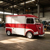 Camion de restauration mobile de style vintage, chariot à snacks personnalisé avec cuisine complète pour la vente de café, de glaces, de hot-dogs, de nourriture rapide en plein air