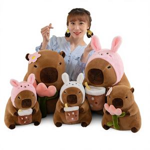 ลดราคาสุดคุ้ม ตุ๊กตาคาปิบาร่าน่ารัก ขนาด 30 ซม. 50 ซม. ของเล่นเด็กแสนสบาย ผลิตจากใยฝ้าย PP พร้อมตาข่าย เหมาะสำหรับเป็นของขวัญวันเกิด - Product Image 1