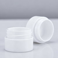 Pot de crème en plastique blanc 5g, mini-flacon de voyage, échantillon de crème, pot vide pour onguent, flacon portable à large ouverture pour crème d'essai