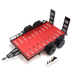 Accessoires de voiture RC <span class=keywords><strong>1</strong></span>/<span class=keywords><strong>18</strong></span> : Remorque métallique de simulation pour camion RC Rock Crawler, pièce de rechange pour modification et amélioration, compatible <span class=keywords><strong>TRX4M</strong></span> Defender Bronco - Product Image 6