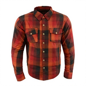 Chemise en flanelle de coton Kevlar doublée d'aramide, design classique pour moto, protection personnalisée certifiée CE, chemise en flanelle blindée - Product Image 1