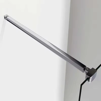 Barre de Support en verre de salle de douche d'usine pièces de quincaillerie de porte sans cadre mur à panneau